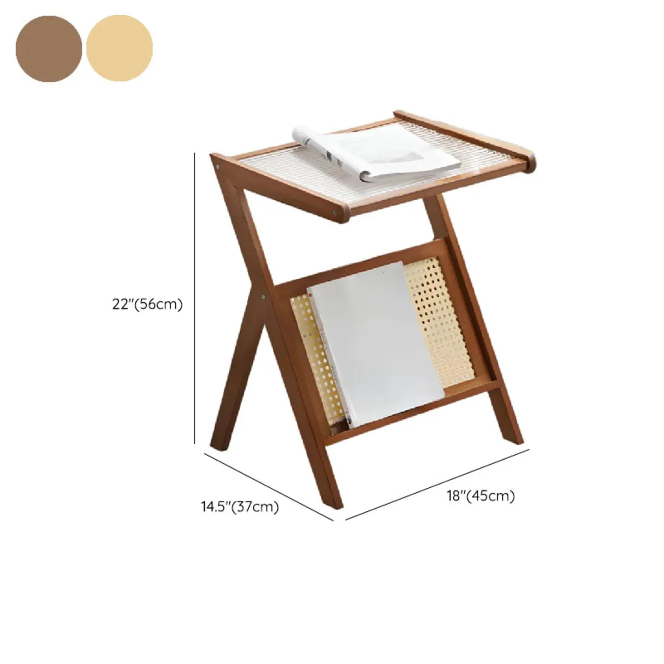 Table d'appoint élégante et pliable en bois pour salon