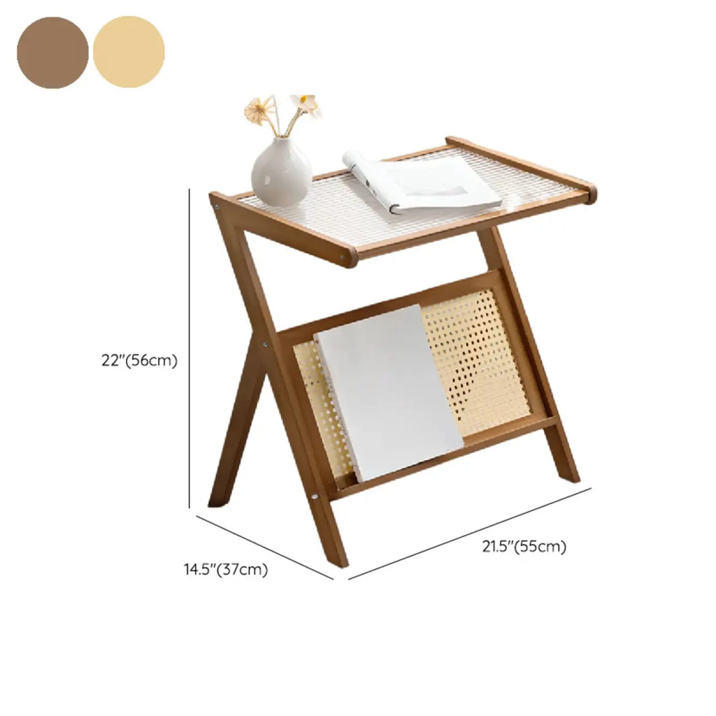 Table d'appoint élégante et pliable en bois pour salon