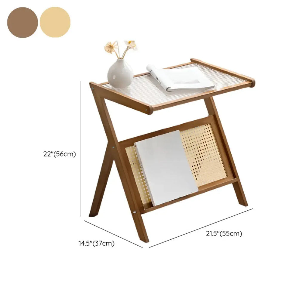 Table d'appoint élégante et pliable en bois pour salon