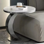 Petite table d'appoint ronde classique en métal pour salon