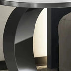 Petite table d'appoint ronde classique en métal pour salon