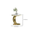 Petite table d'appoint ronde classique en métal pour salon