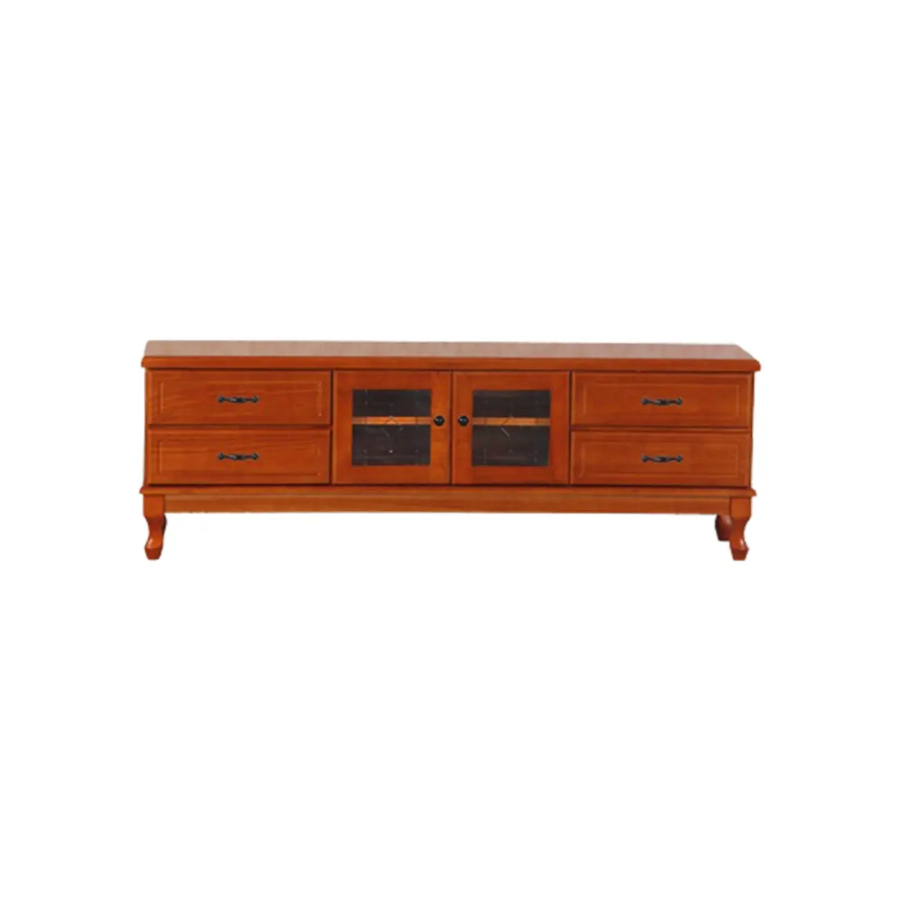 Mobile TV rettangolare in legno bianco stile country francese con contenitore