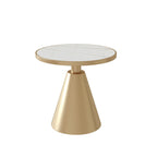 Table d'appoint ronde en marbre, style glamour moderne, pour salon