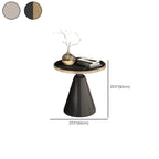 Table d'appoint ronde en marbre, style glamour moderne, pour salon