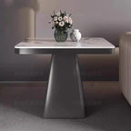 Table d'appoint carrée en marbre noir pour salon
