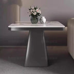 Table d'appoint carrée en marbre noir pour salon