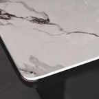 Table d'appoint carrée en marbre noir pour salon