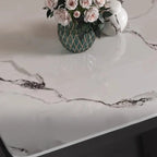 Table d'appoint carrée en marbre noir pour salon