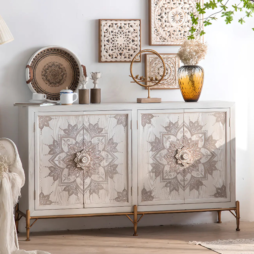 Meuble d'appoint rustique autoportant pour la décoration du salon