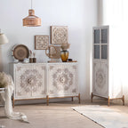 Meuble d'appoint rustique autoportant pour la décoration du salon