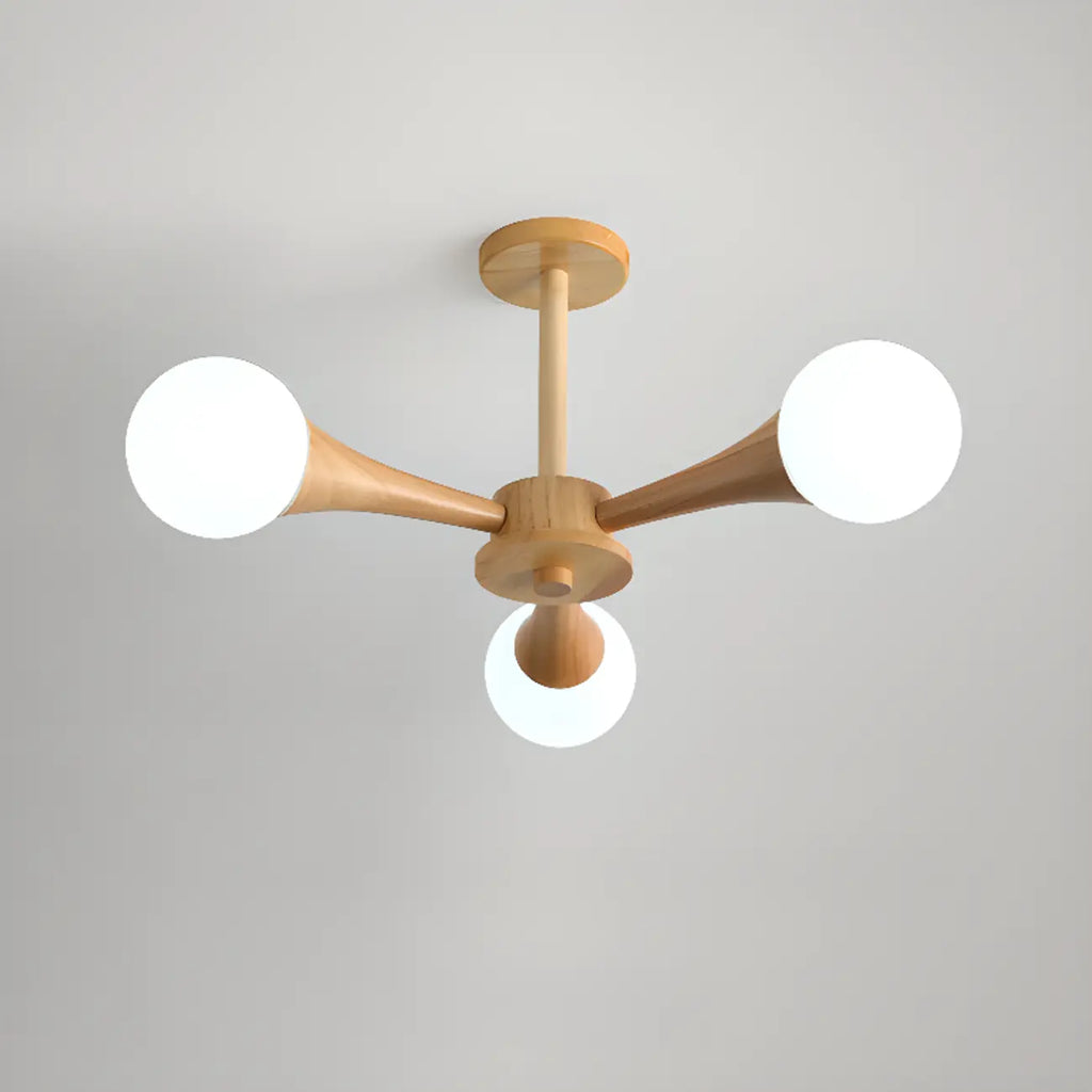 Plafonnier LED semi-encastré moderne en verre pour salon