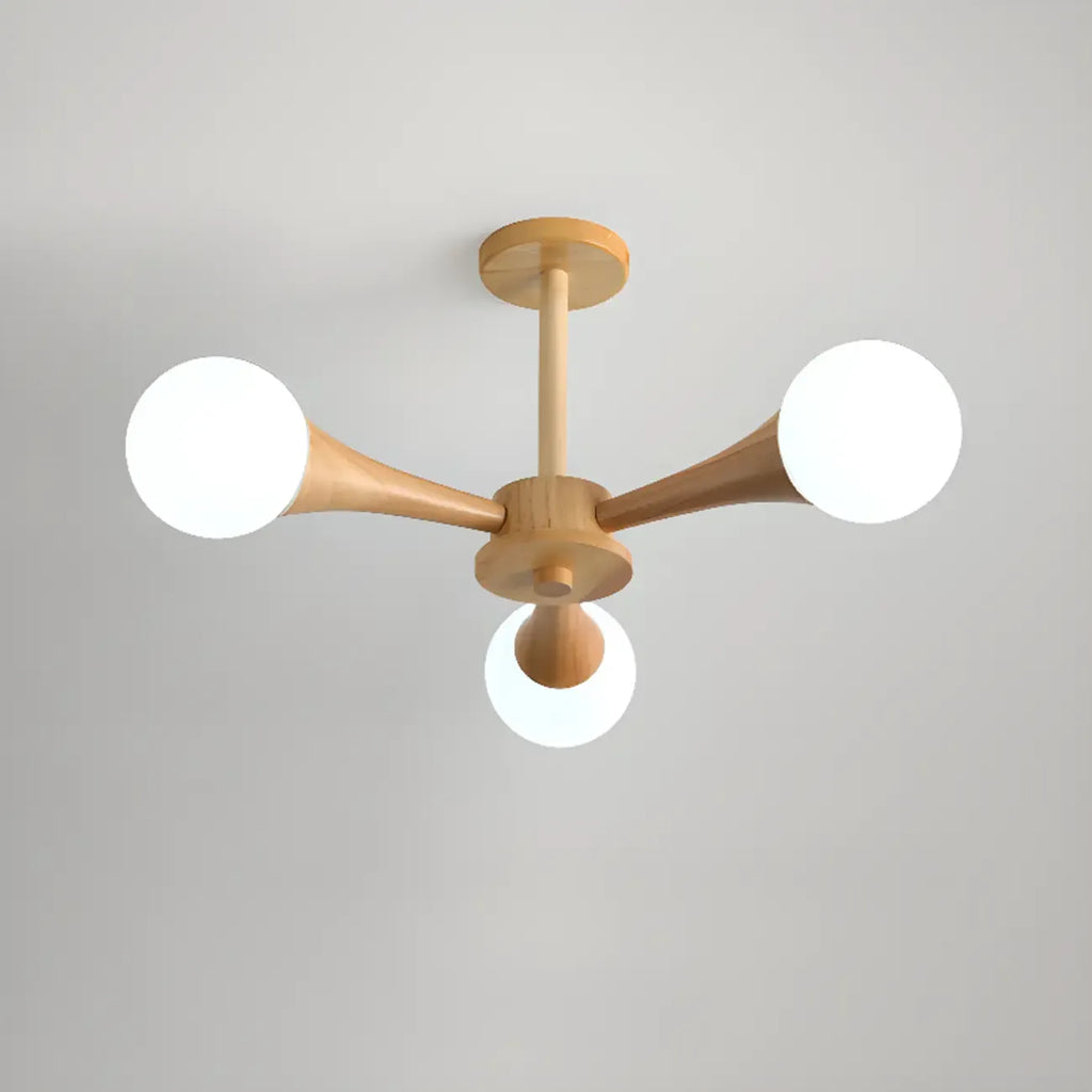 Plafonnier LED semi-encastré moderne en verre pour salon
