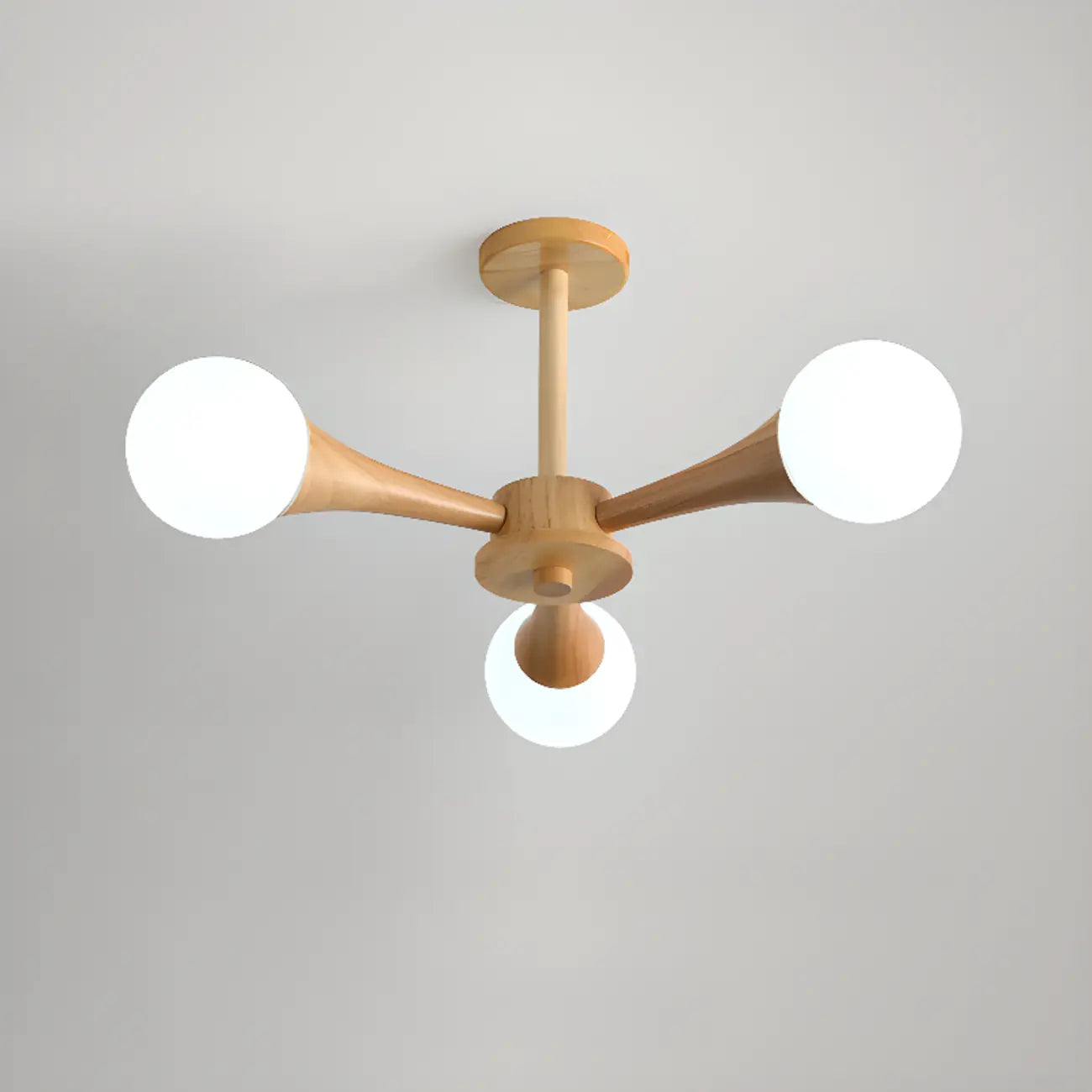 Plafonnier LED semi-encastré moderne en verre pour salon