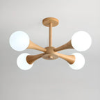 Plafonnier LED semi-encastré moderne en verre pour salon