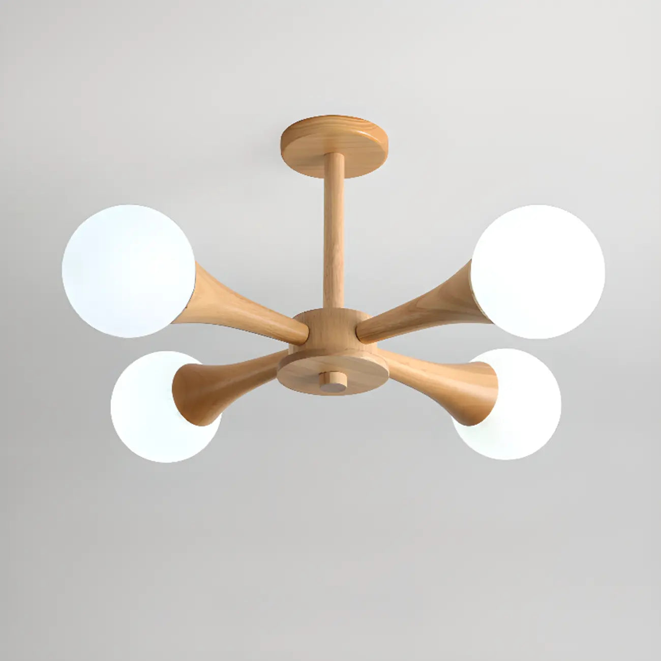 Plafonnier LED semi-encastré moderne en verre pour salon