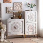 Meuble d'appoint rustique autoportant pour la décoration du salon