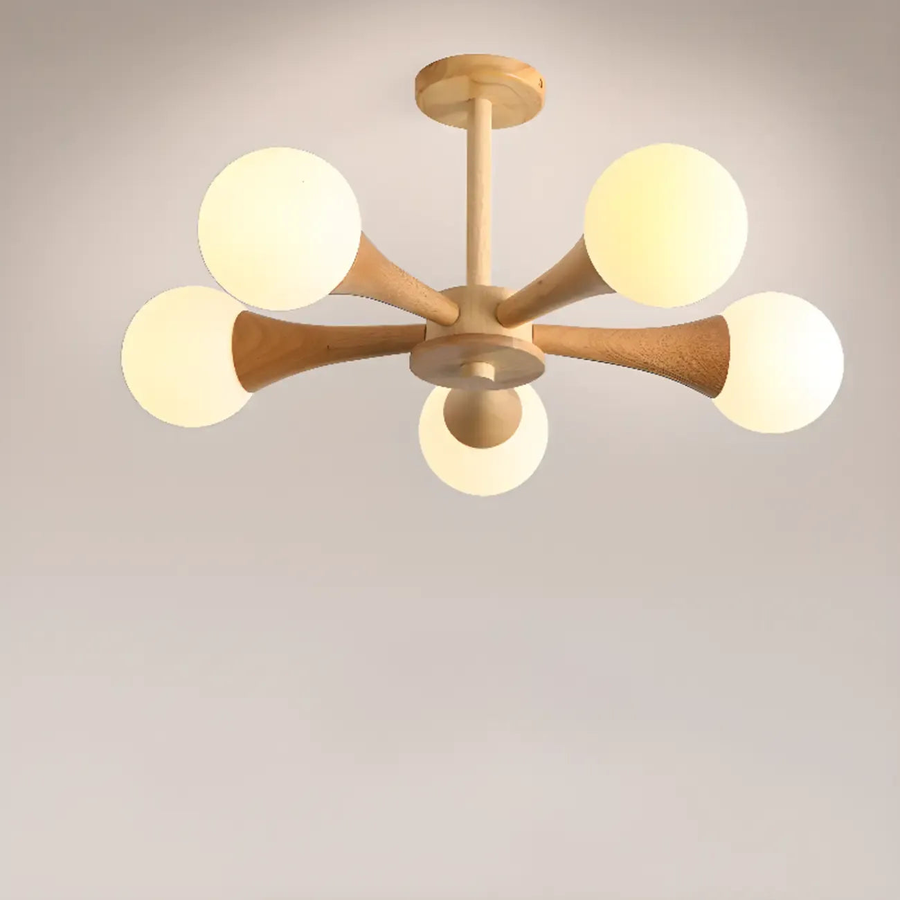 Plafonnier LED semi-encastré moderne en verre pour salon