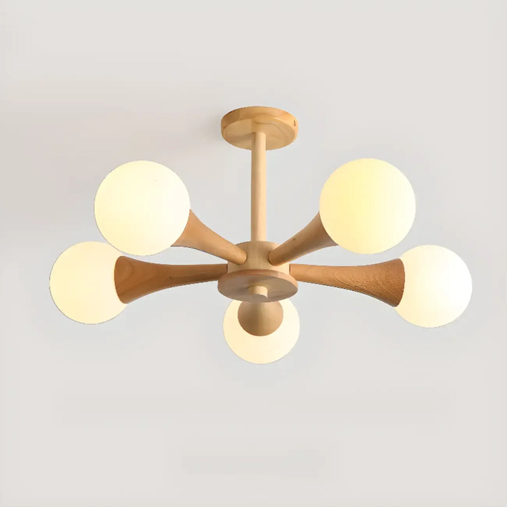 Plafonnier LED semi-encastré moderne en verre pour salon