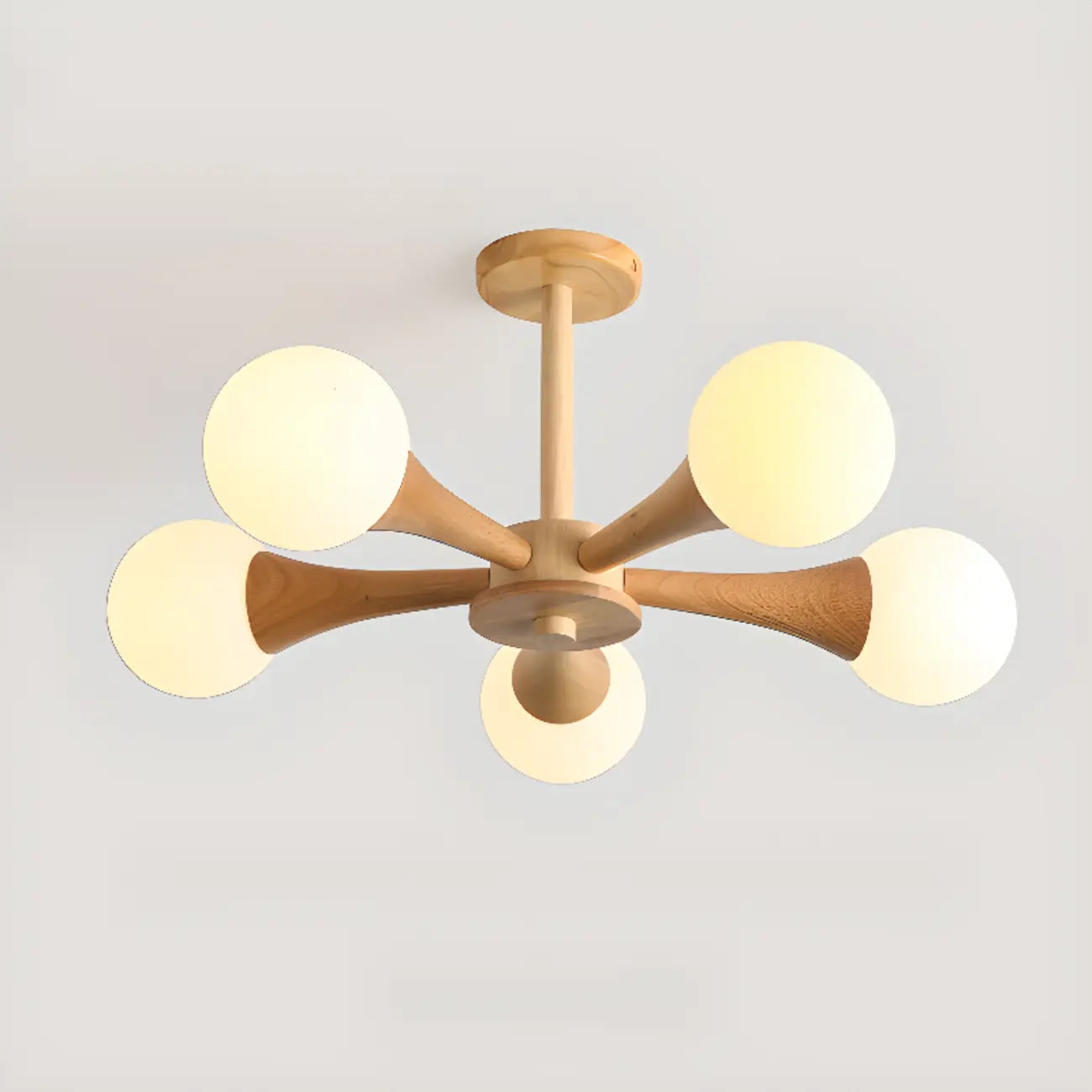Plafonnier LED semi-encastré moderne en verre pour salon