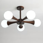 Plafonnier LED semi-encastré moderne en verre pour salon