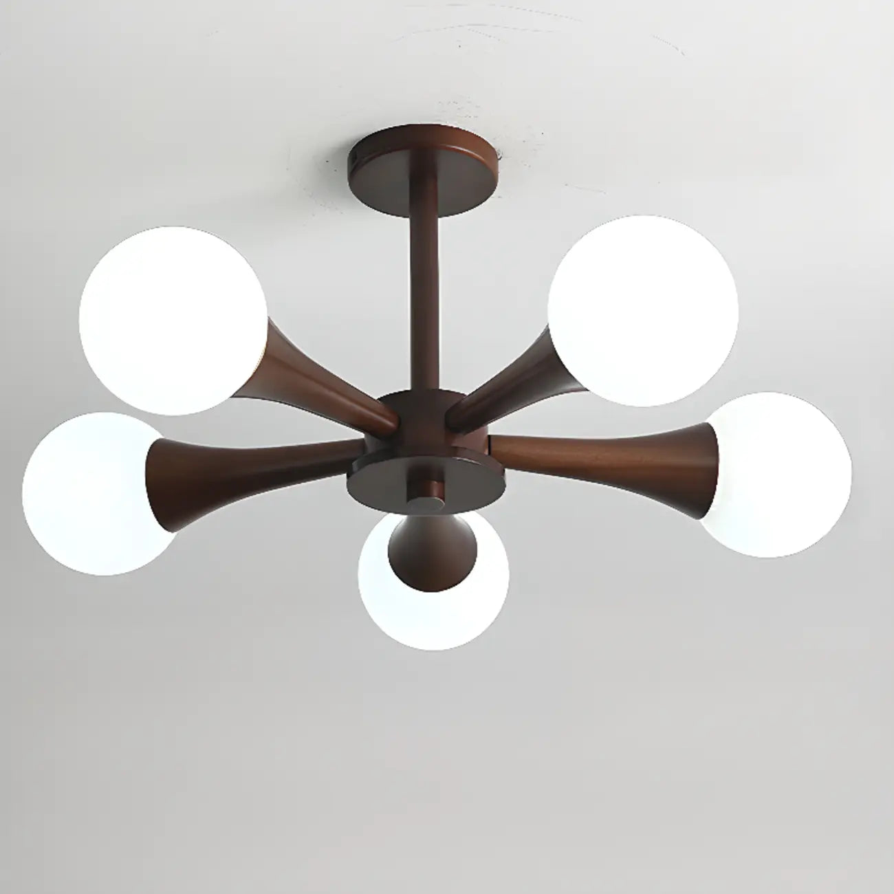 Plafonnier LED semi-encastré moderne en verre pour salon