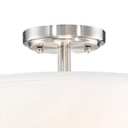 Plafonnier semi-encastré cylindrique à LED en tissu pour salon
