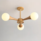 Plafonnier LED semi-encastré moderne en verre pour salon