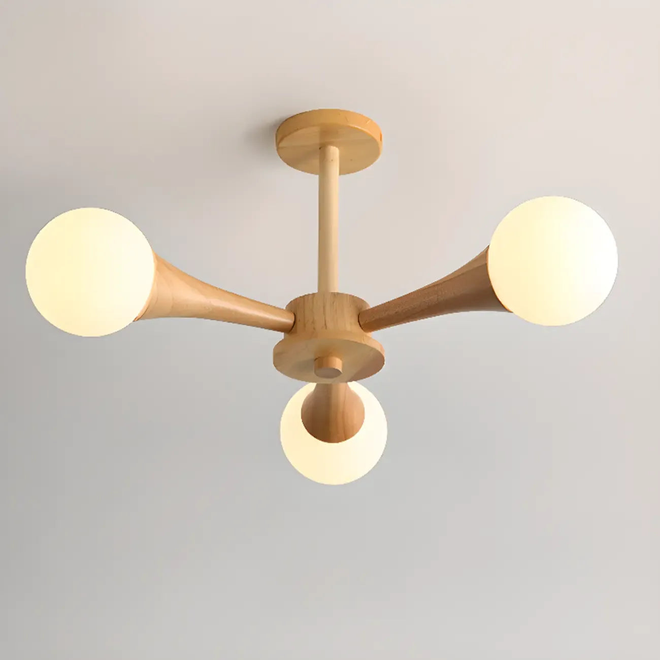 Plafonnier LED semi-encastré moderne en verre pour salon