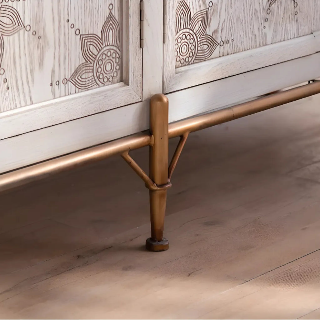 Meuble d'appoint rustique autoportant pour la décoration du salon