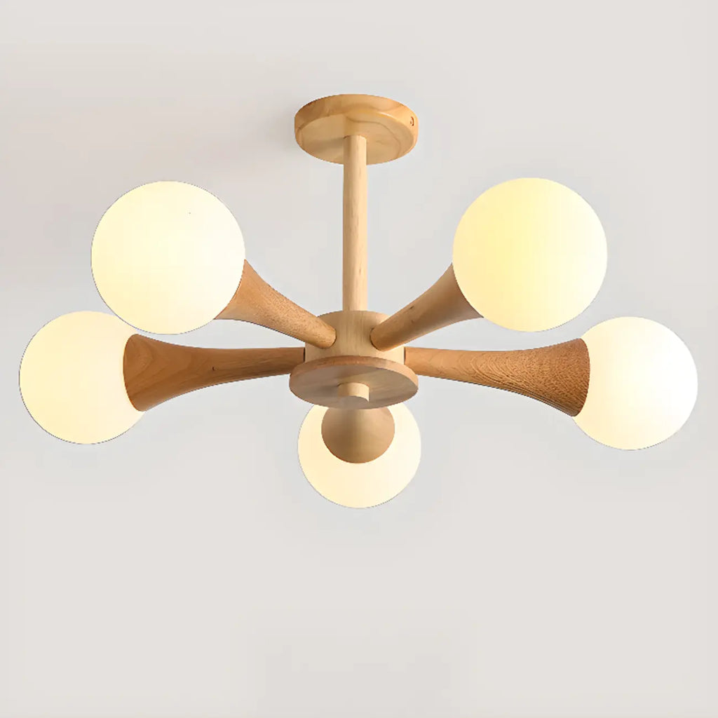 Plafonnier LED semi-encastré moderne en verre pour salon