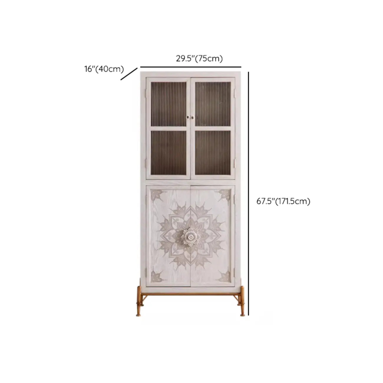 Meuble d'appoint rustique autoportant pour la décoration du salon