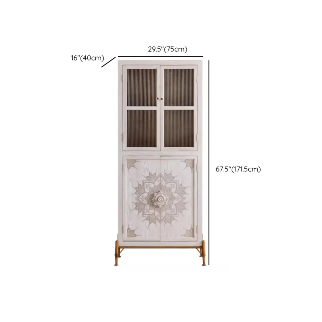 Meuble d'appoint rustique autoportant pour la décoration du salon