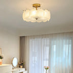 Plafonnier rond géométrique pour salon moderne