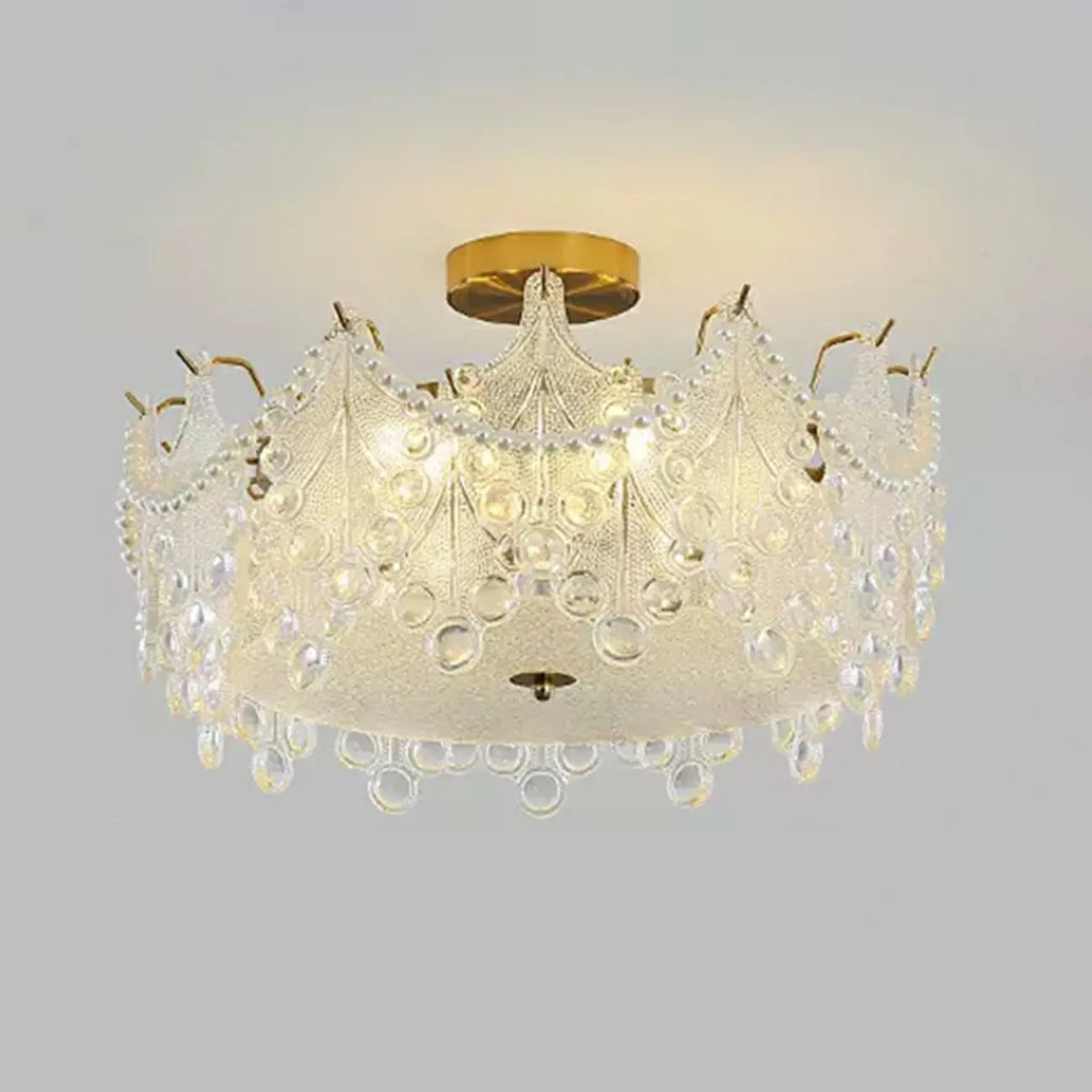 Plafonnier rond géométrique pour salon moderne