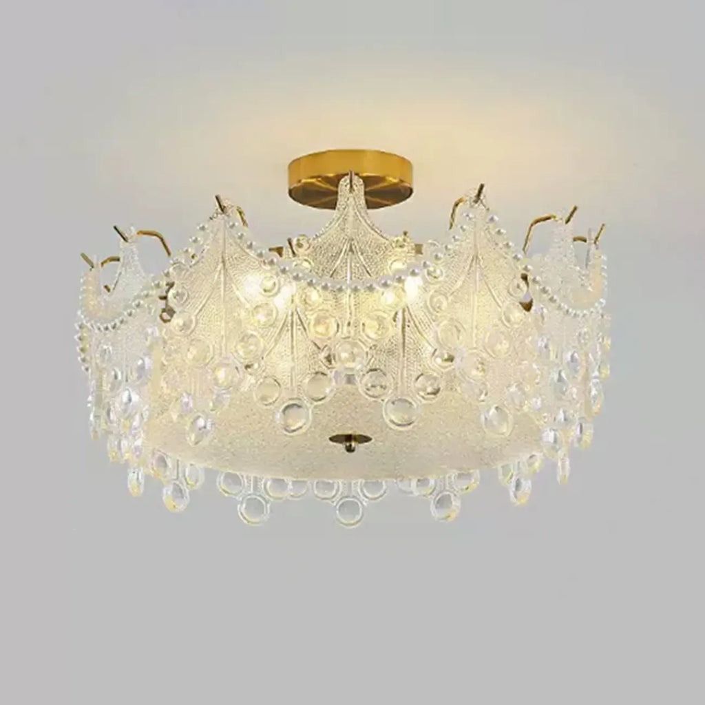 Plafonnier rond géométrique pour salon moderne