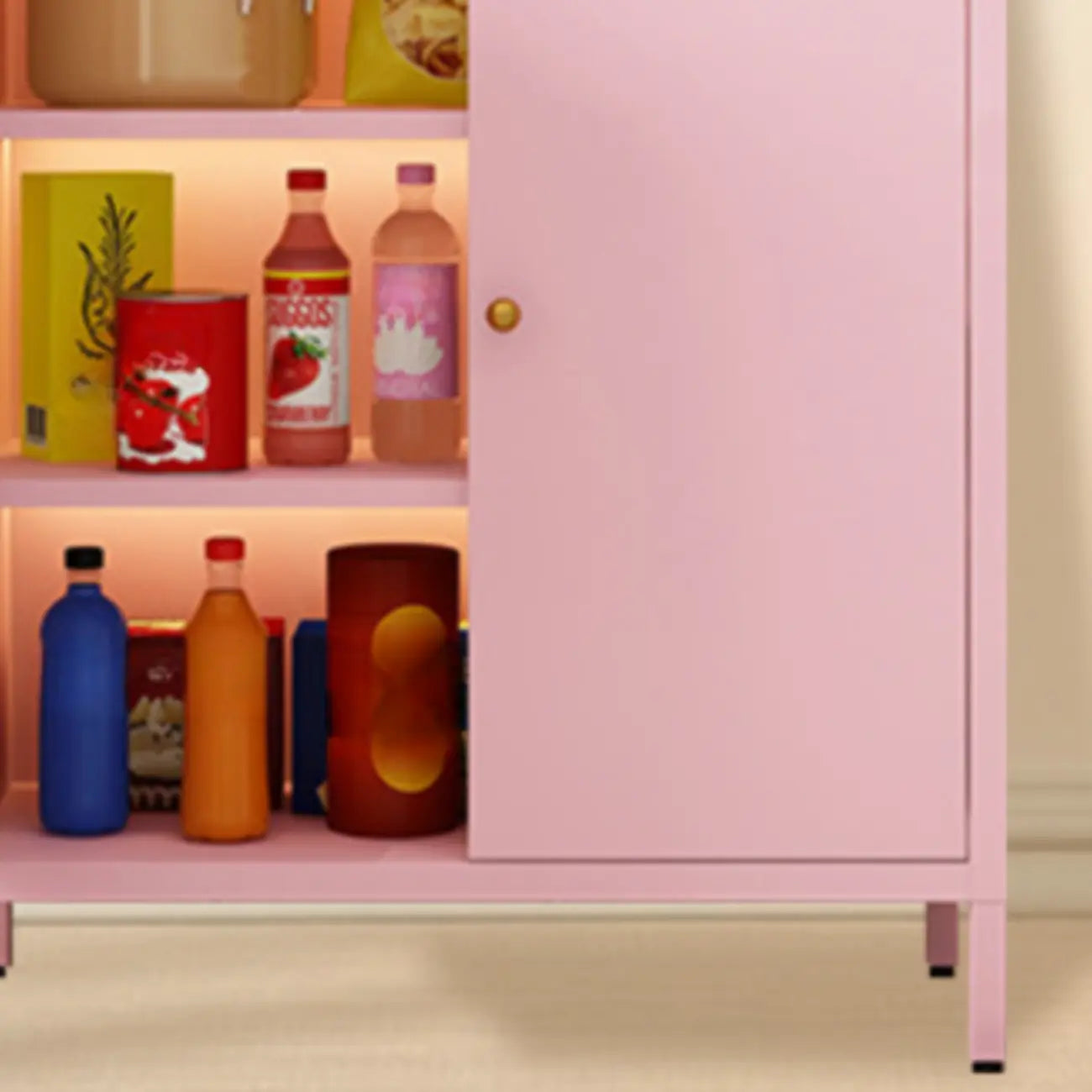Meuble moderne indépendant pour salon avec porte vitrée