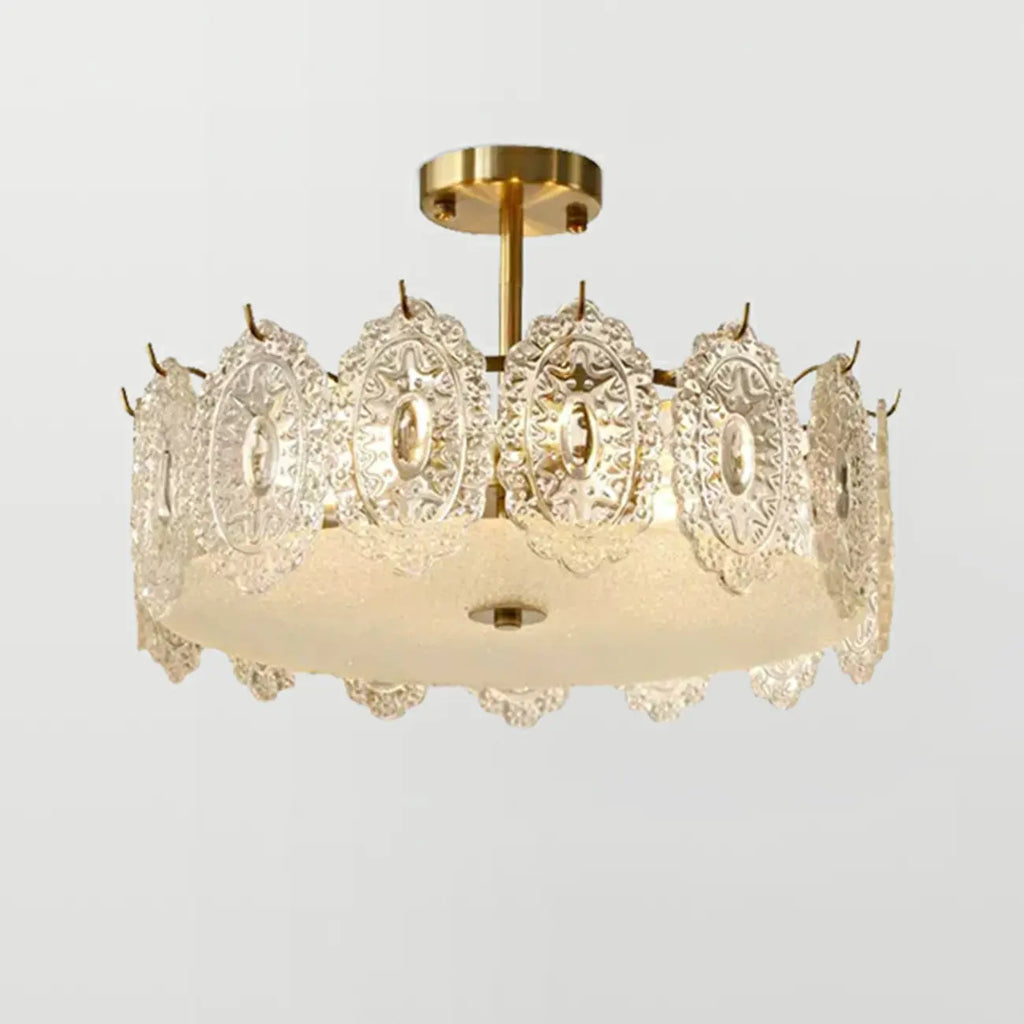 Plafonnier rond géométrique pour salon moderne