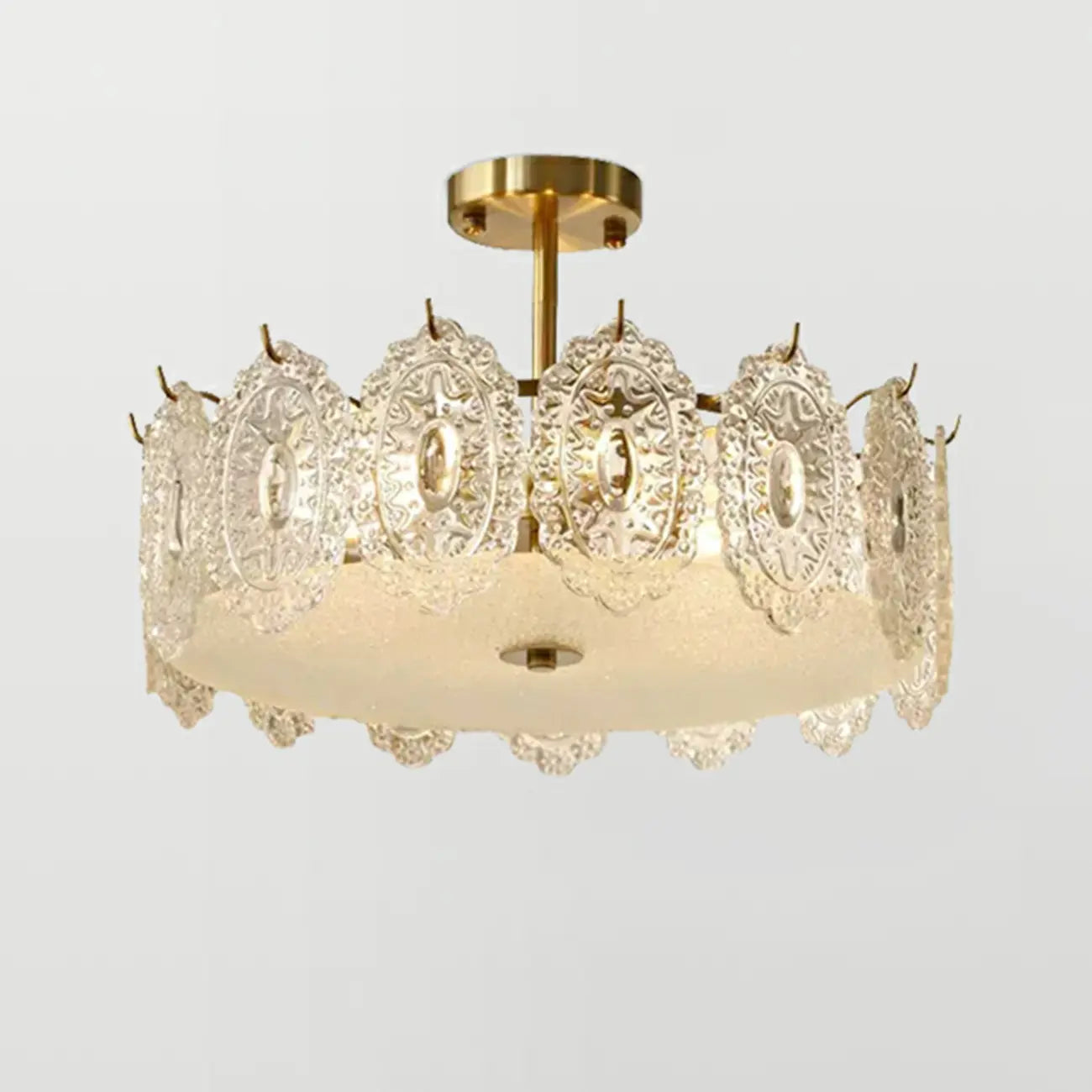 Plafonnier rond géométrique pour salon moderne