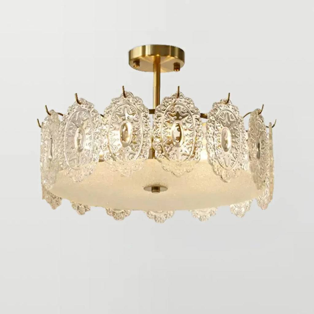 Plafonnier rond géométrique pour salon moderne