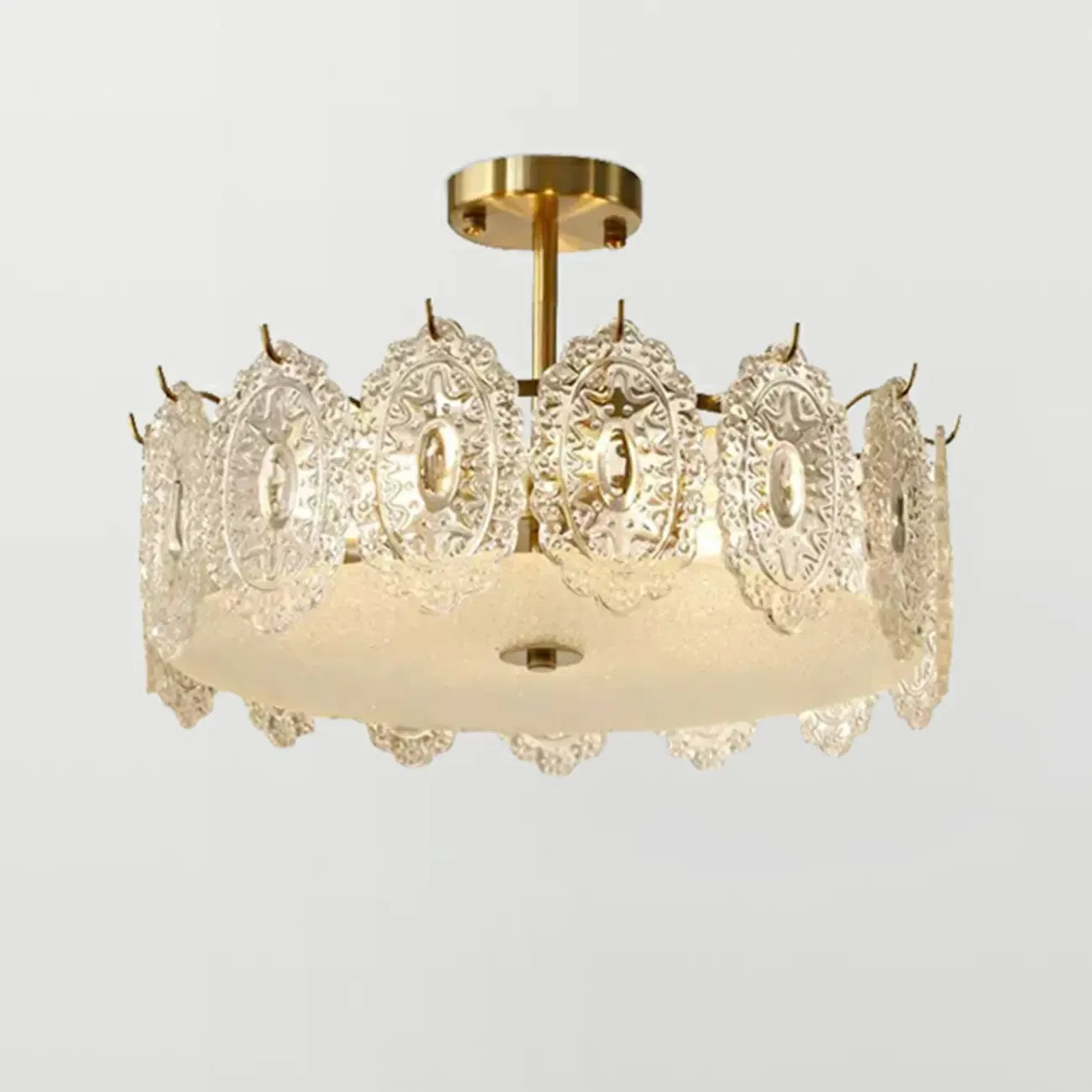 Plafonnier rond géométrique pour salon moderne