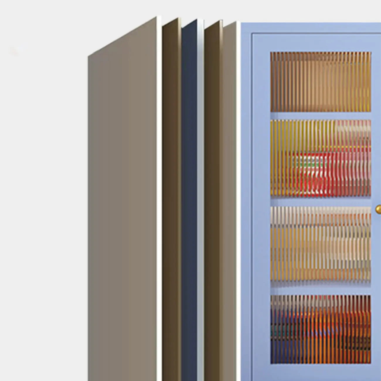 Meuble moderne indépendant pour salon avec porte vitrée