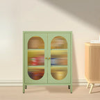 Meuble moderne indépendant pour salon avec porte vitrée