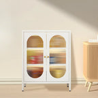Meuble moderne indépendant pour salon avec porte vitrée