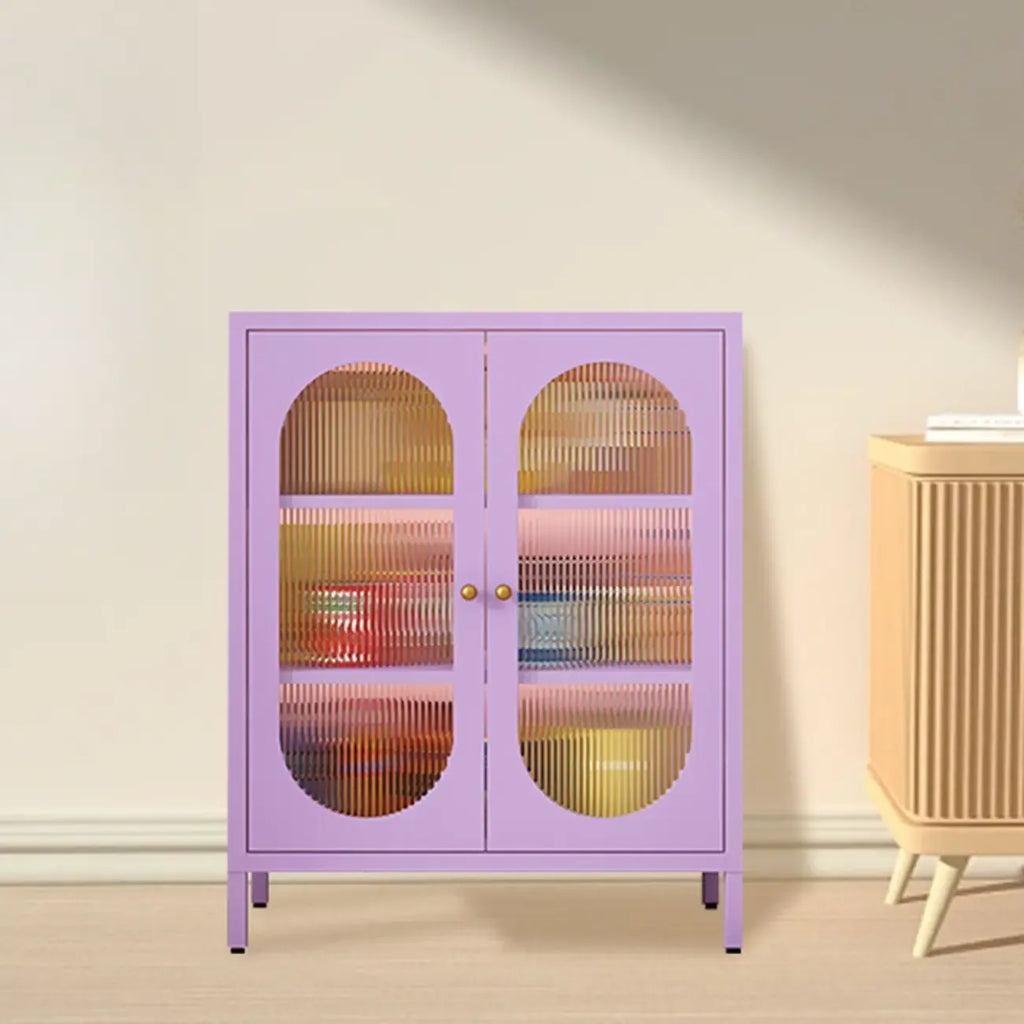 Meuble moderne indépendant pour salon avec porte vitrée