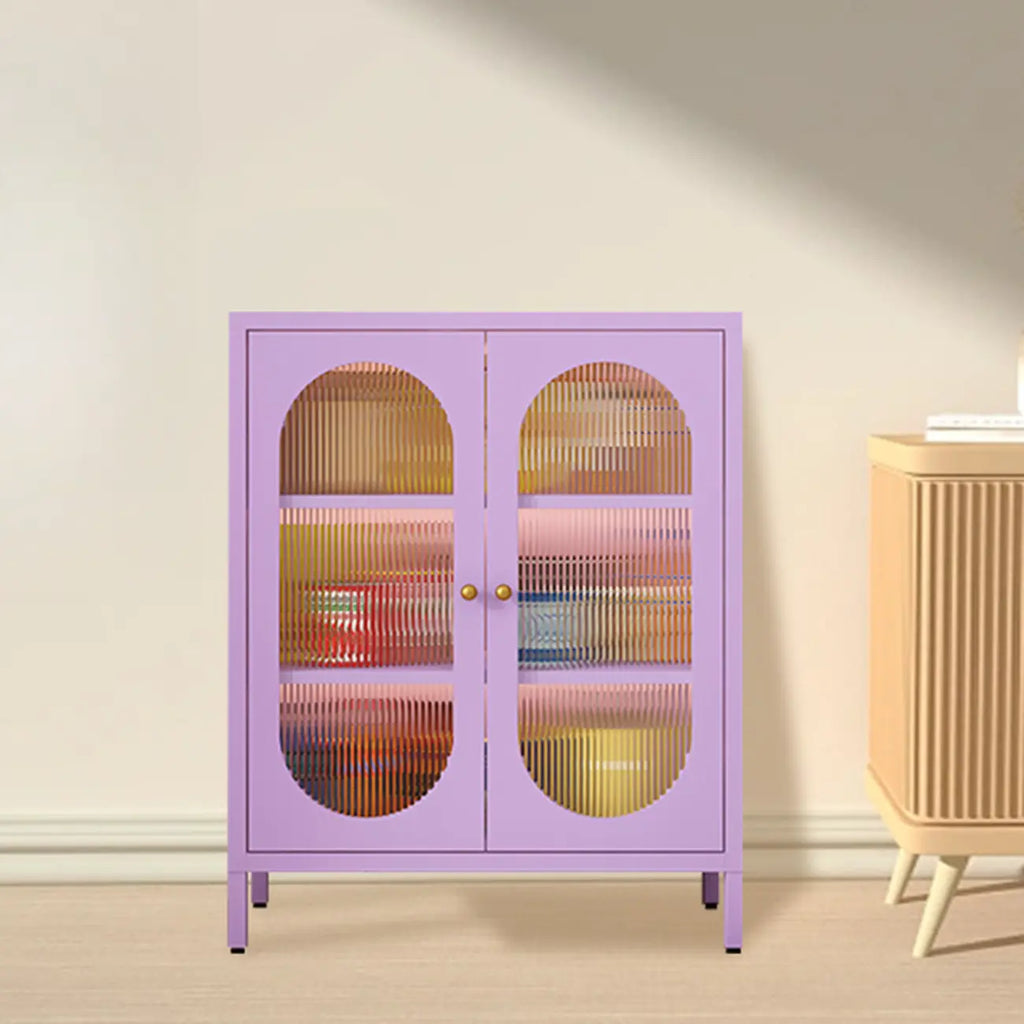 Meuble moderne indépendant pour salon avec porte vitrée