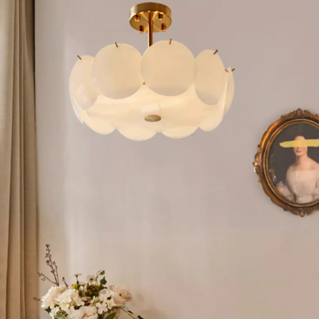 Plafonnier rond géométrique pour salon moderne