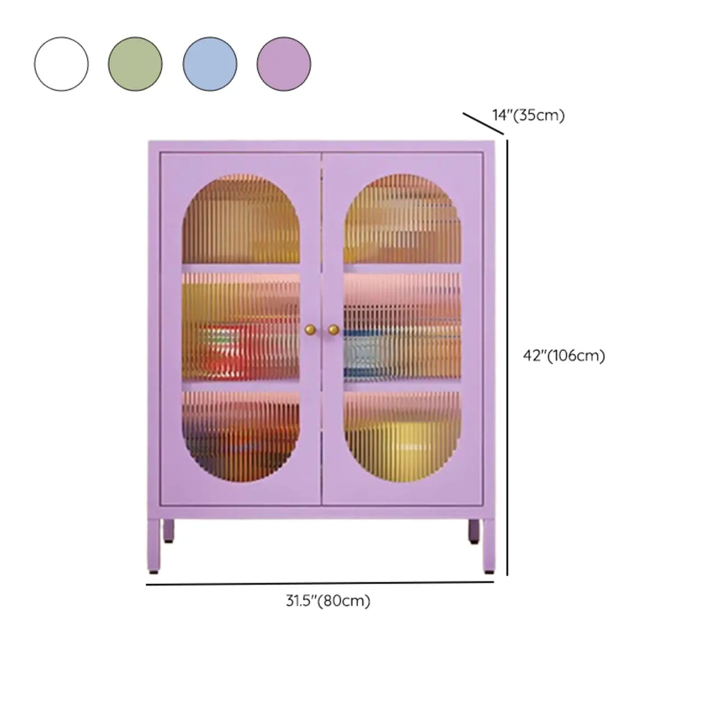 Meuble moderne indépendant pour salon avec porte vitrée