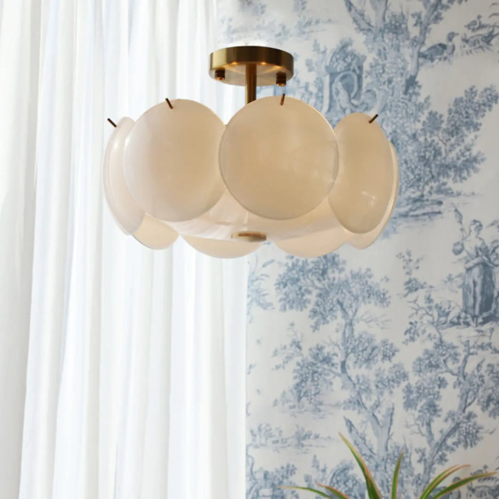 Plafonnier rond géométrique pour salon moderne