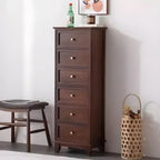 Armoire à tiroirs rectangulaire industrielle en bois brun